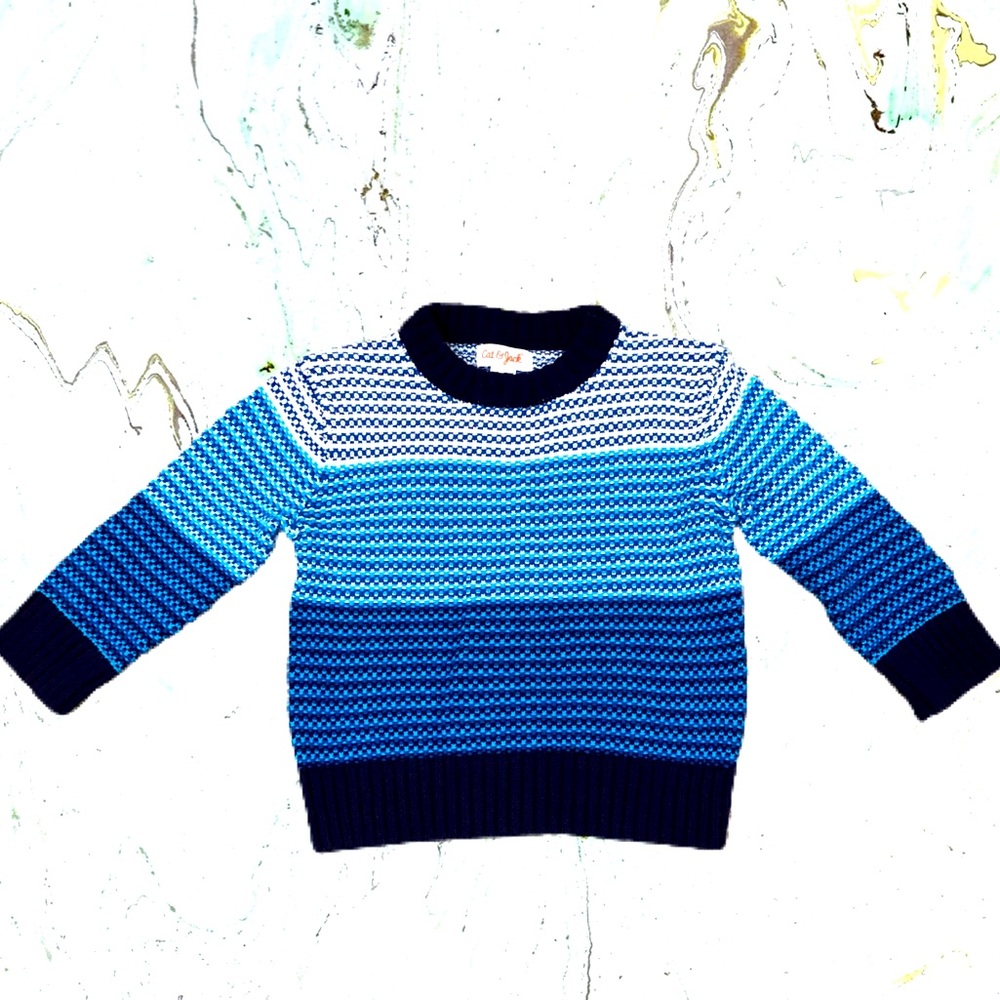 Cat and Jack Sweater 12 months NWT - blue tones
